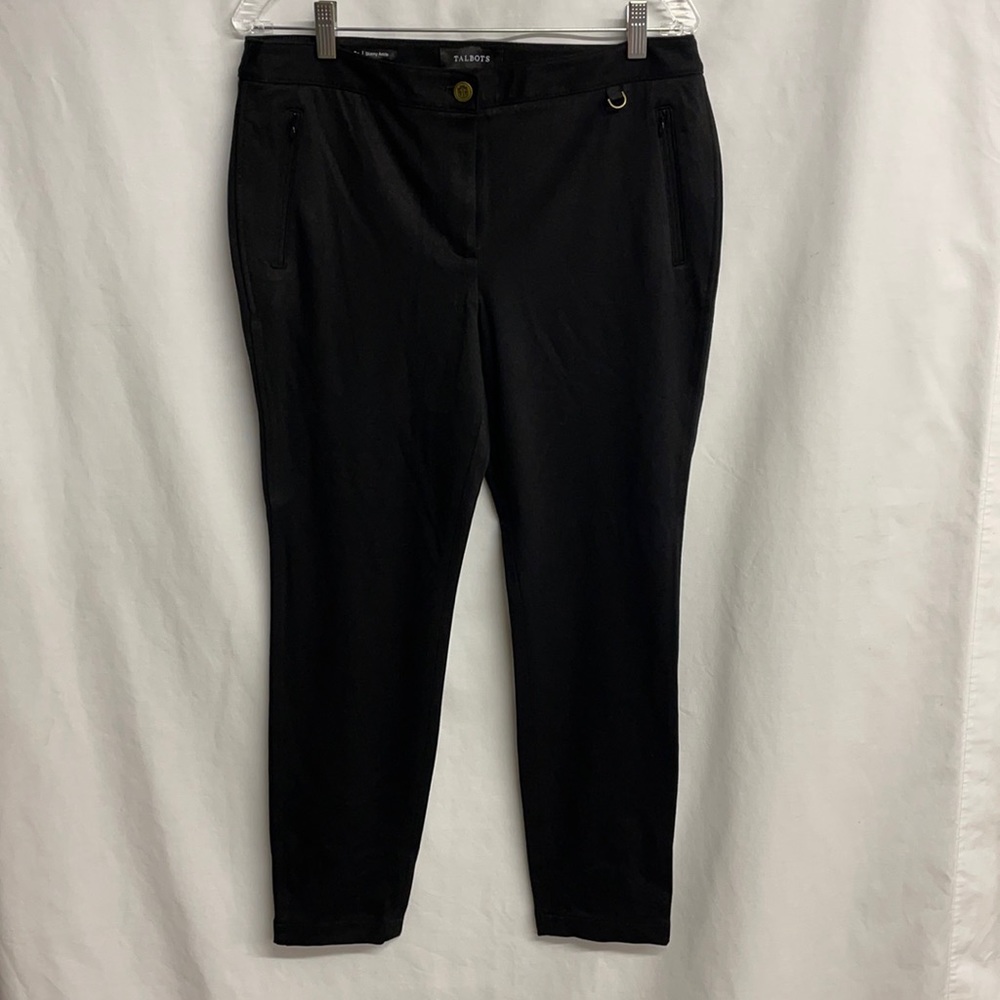 Talbots Skinny Ankle Stretch Pants Black size 10 petite